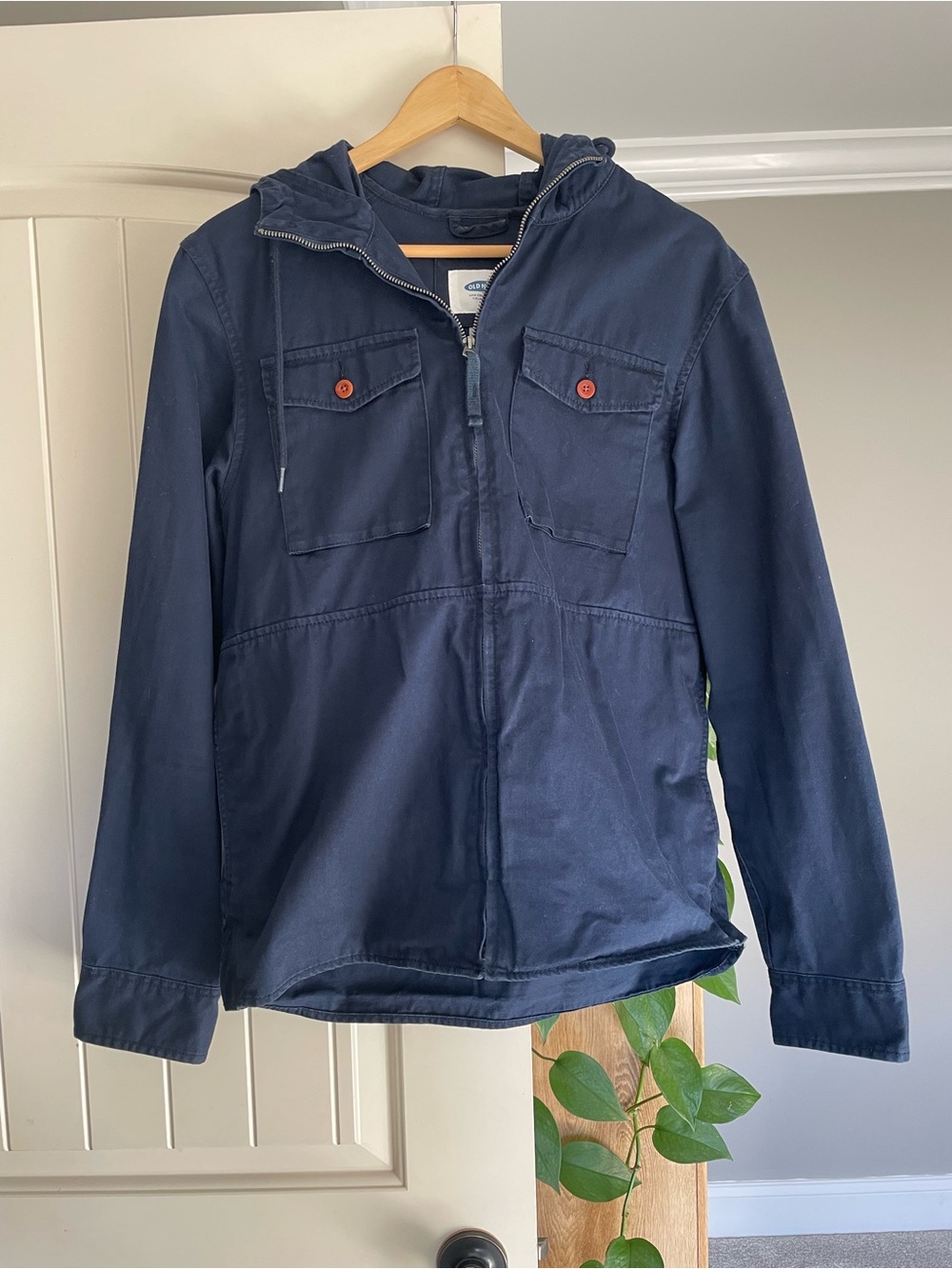 Men’s Old Navy Hooded Zip Jacket in Navy Size Medium